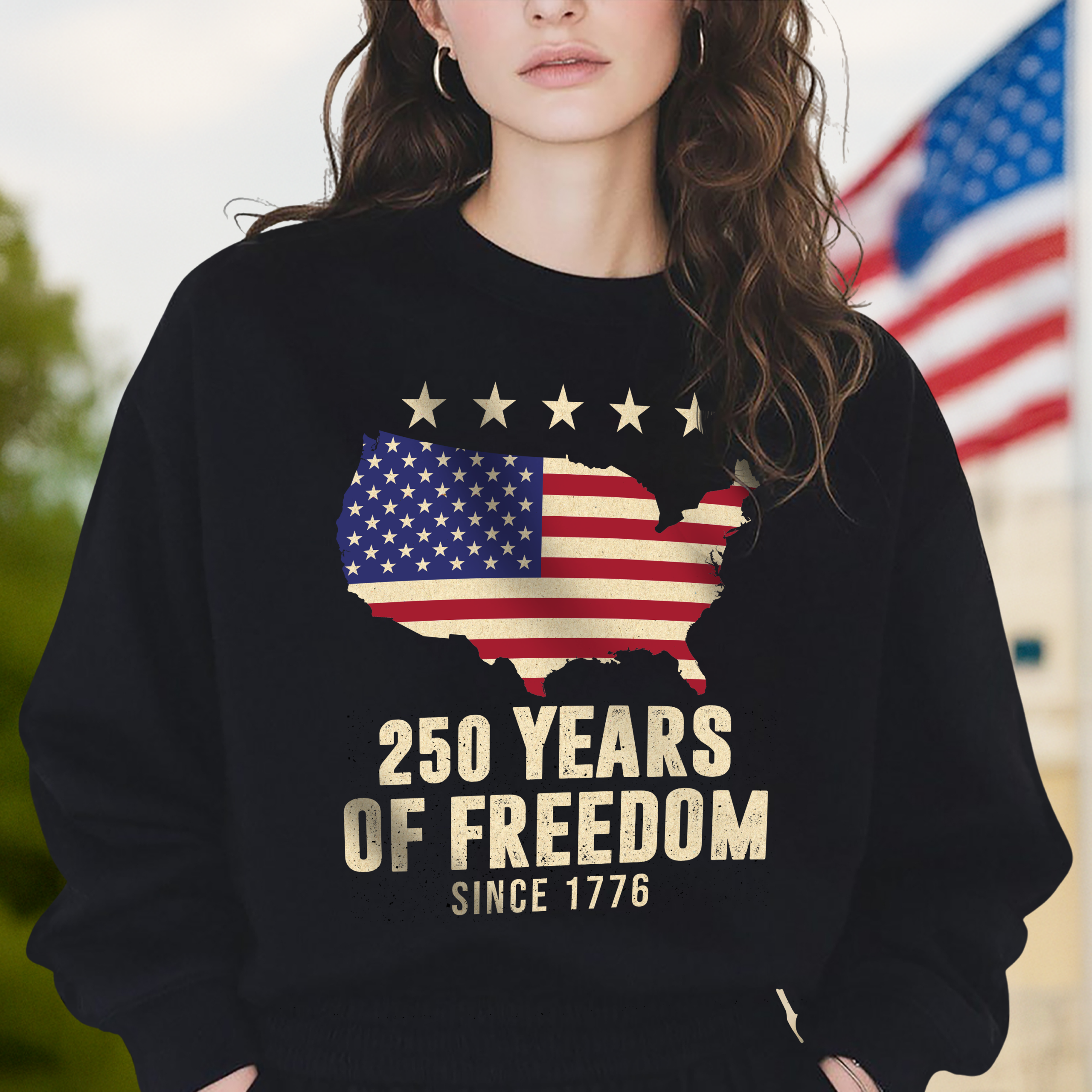 America 250th Anniversary 1776 2026 America 250 Years of Freedom Dark Shirt CH07 896670 - Image 4