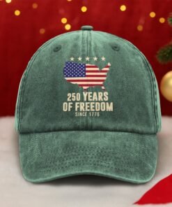 Alternative view of America 250th Anniversary 1776 2026 America 250 Years of Freedom Washed Denim Baseball Cap