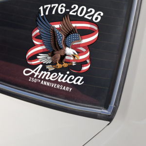 Alternative view of America 250Th Anniversary 1776-2026 Eagle Us Flag Car Window Decal Sticker HA75 898110
