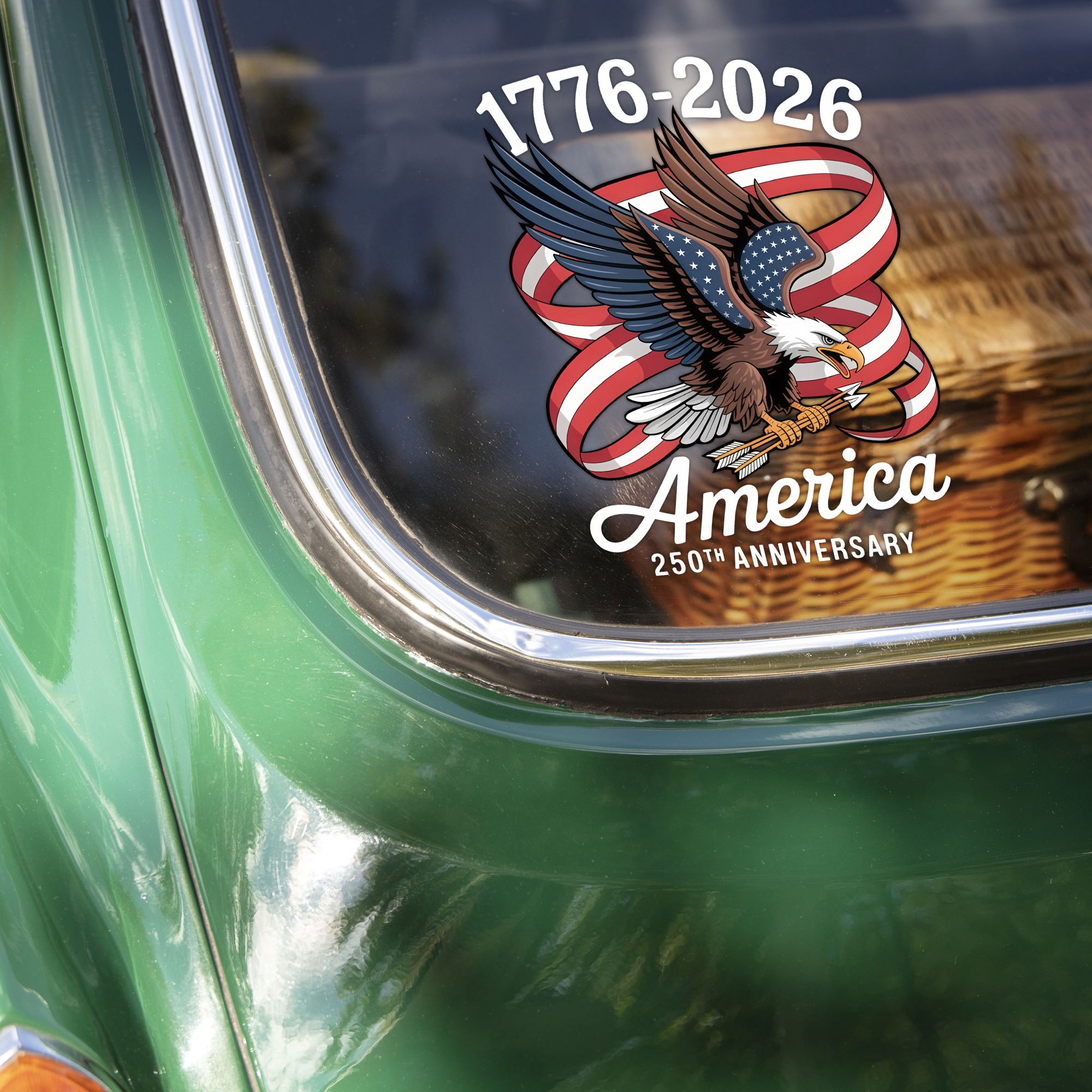 America 250Th Anniversary 1776-2026 Eagle Us Flag Car Window Decal Sticker HA75 898110 - Image 4