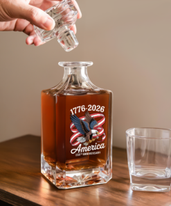 Alternative view of America 250th Anniversary 1776-2026 Eagle Us Flag Decanter