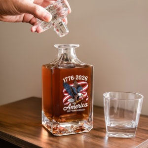 Alternative view of America 250th Anniversary 1776-2026 Eagle Us Flag Decanter HA75 898108