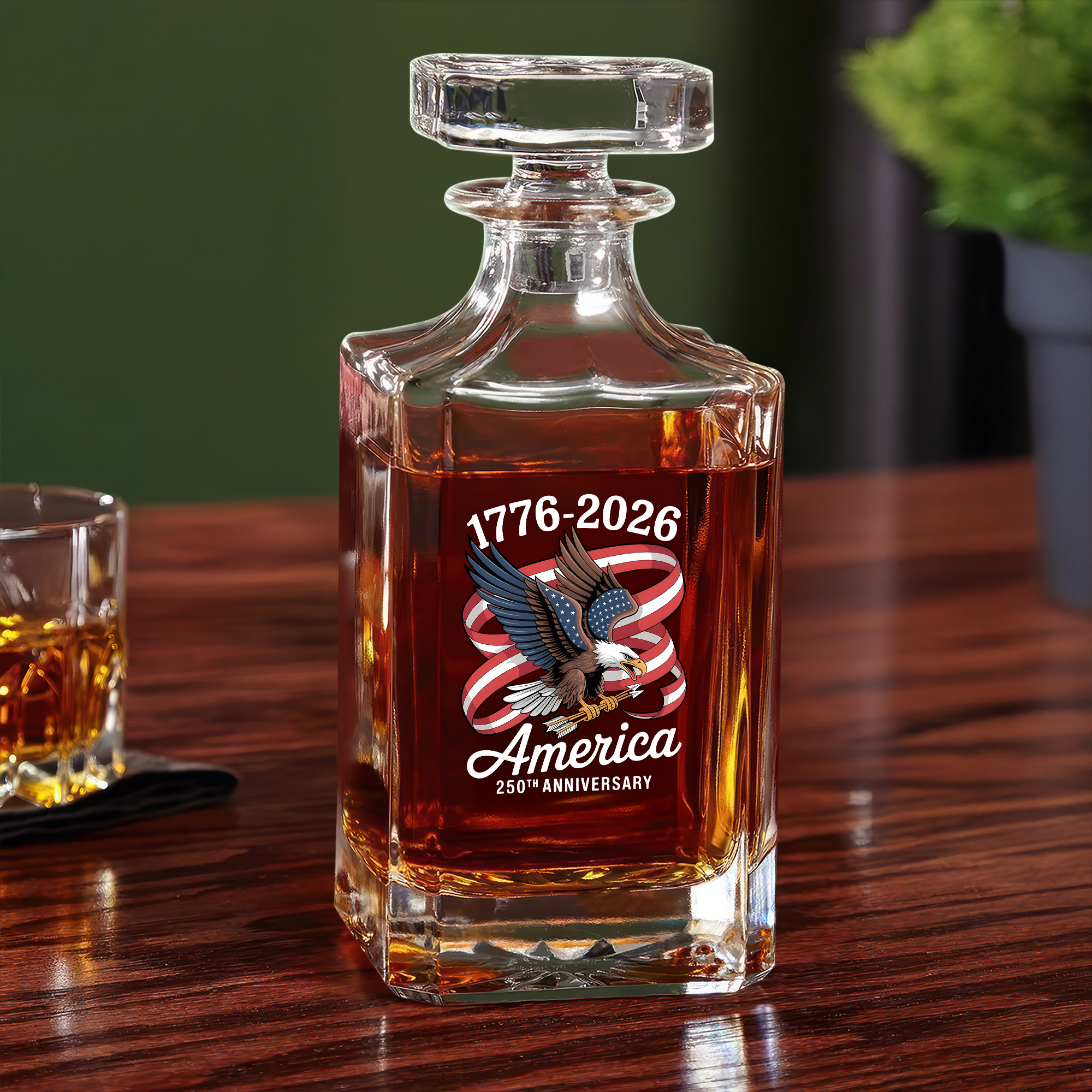 America 250th Anniversary 1776-2026 Eagle Us Flag Decanter HA75 898108 - Image 4
