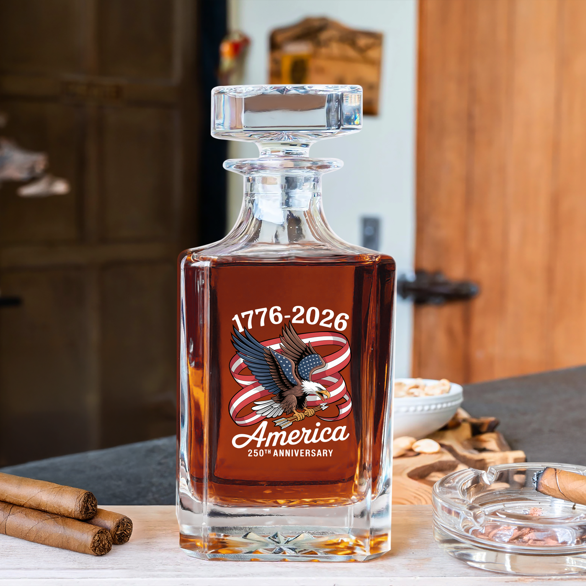 America 250th Anniversary 1776-2026 Eagle Us Flag Decanter HA75 898108 - Image 3