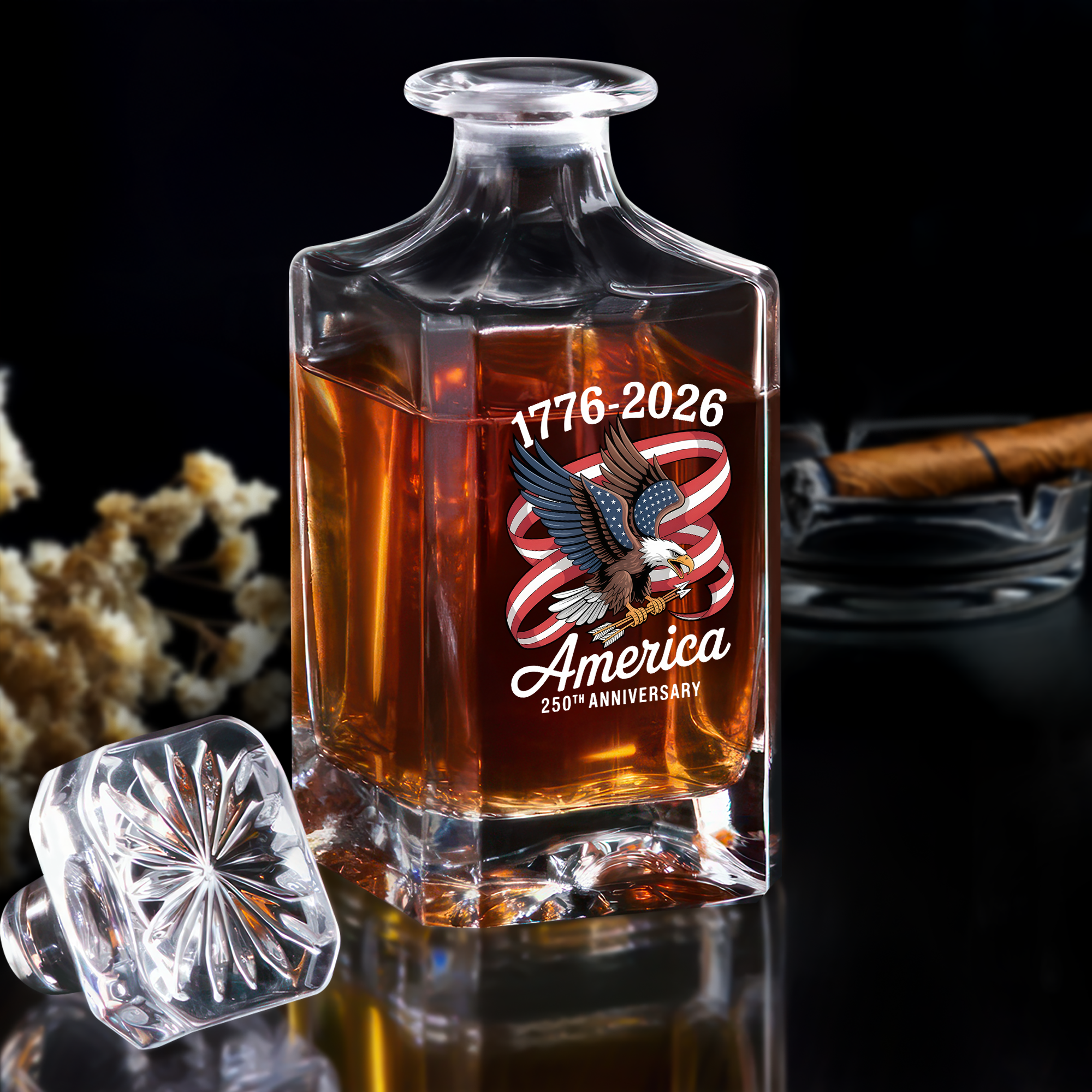 America 250th Anniversary 1776-2026 Eagle Us Flag Decanter HA75 898108 - Image 5