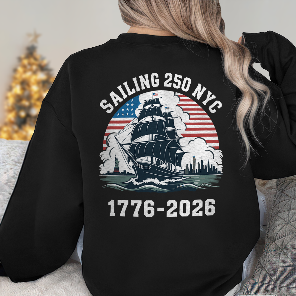 America 250th Anniversary 250 Years NYC USA Back Side Dark Shirt CH07 896736 - Image 3