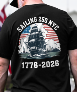 America 250th Anniversary 250 Years NYC USA Back Side Dark Shirt