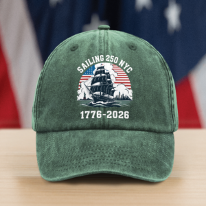 Alternative view of America 250th Anniversary 250 Years NYC USA Washed Denim Baseball Cap CH07 896738