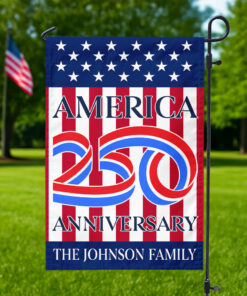 America 250th Anniversary Personalized Garden Flag
