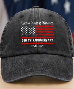 America 250th Anniversary Semiquincentennial Washed Denim Baseball Cap