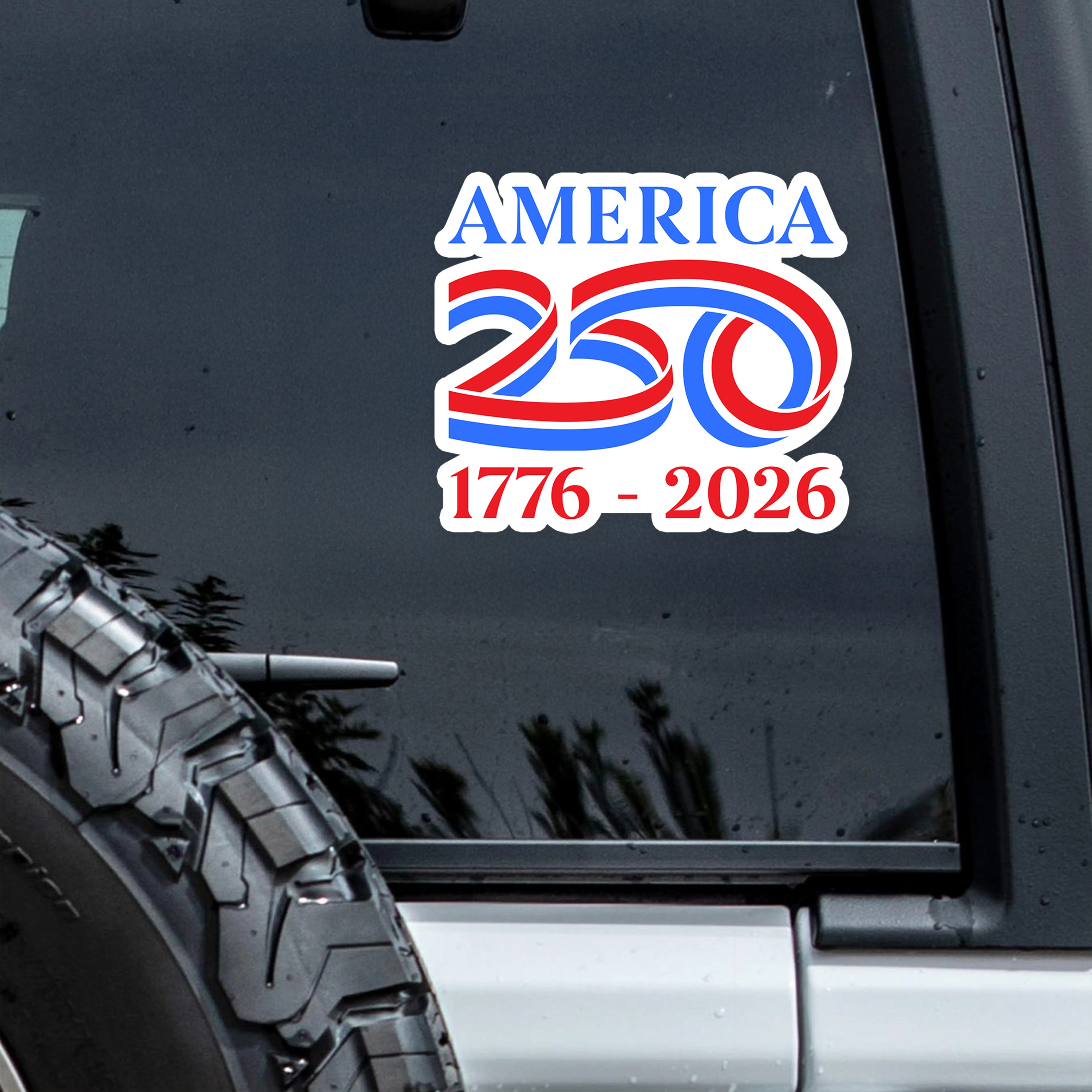America 250th Birthday 1776 - 2026 Car Window Decal Sticker LM32 895825