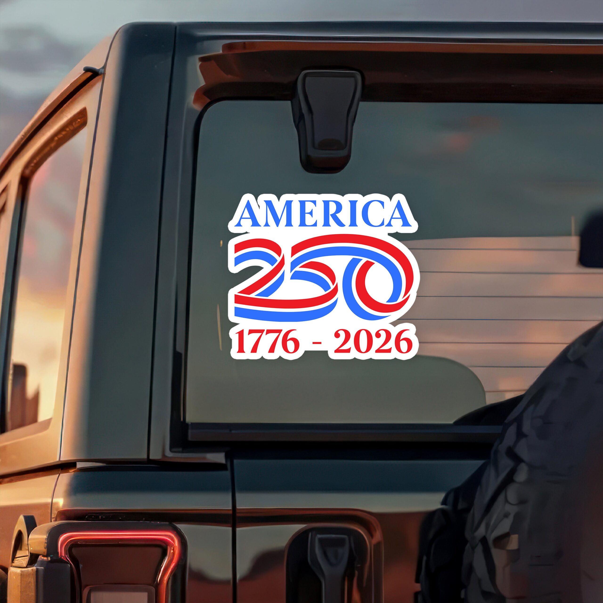 America 250th Birthday 1776 - 2026 Car Window Decal Sticker LM32 895825 - Image 2