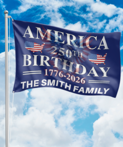 Alternative view of America 250th Birthday 250 Years Double-Sided Flag