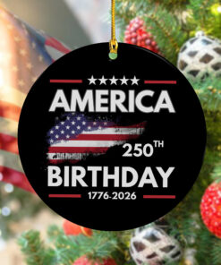 America 250th Birthday 250 Years of Freedom Ceramic Ornaments