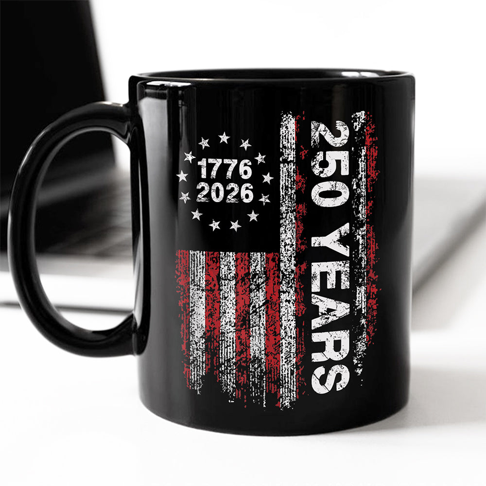 America 250th Birthday US Flag 250 Years We The People Black Mug HA75 897384 - Image 6