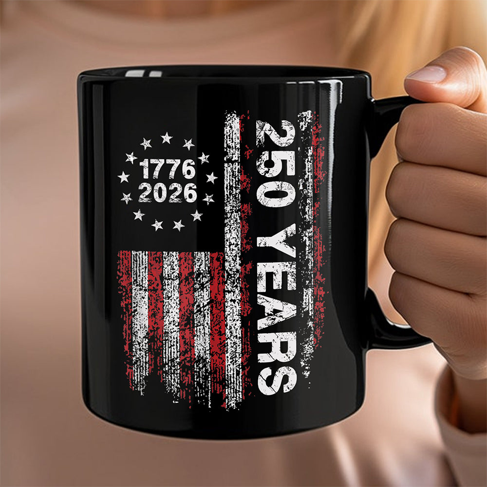 America 250th Birthday US Flag 250 Years We The People Black Mug HA75 897384 - Image 5