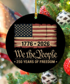 America 250th Birthday US Flag 250 Years We The People Ceramic Ornament