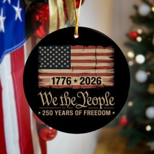 Alternative view of America 250th Birthday US Flag 250 Years We The People Ceramic Ornament HO82 894626