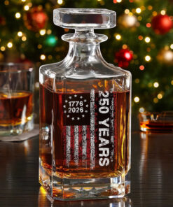 America 250th Birthday US Flag 250 Years We The People Decanter