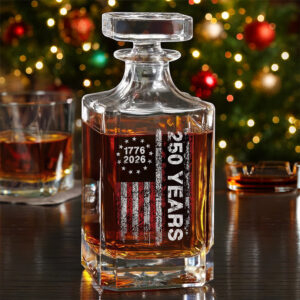 America 250th Birthday US Flag 250 Years We The People Decanter HA75 897388