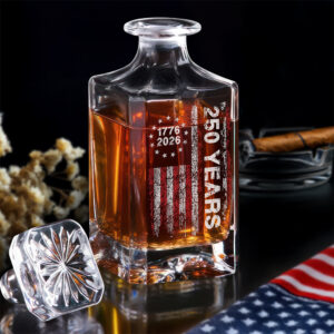 Alternative view of America 250th Birthday US Flag 250 Years We The People Decanter HA75 897388