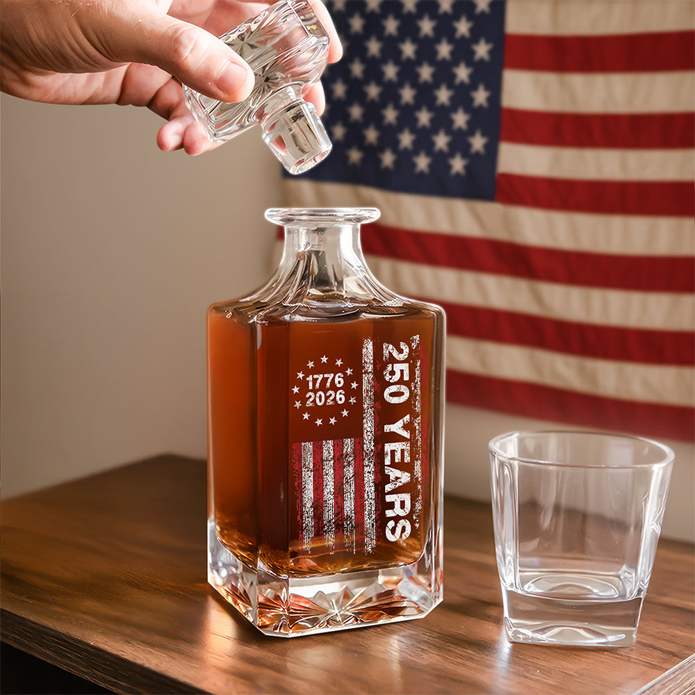 America 250th Birthday US Flag 250 Years We The People Decanter HA75 897388 - Image 3