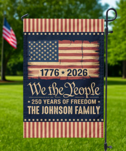 America 250th Birthday US Flag 250 Years We The People Garden Flag Gift for Family
