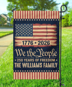 Alternative view of America 250th Birthday US Flag 250 Years We The People Garden Flag Gift for Family