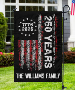 Alternative view of America 250th Birthday US Flag 250 Years We The People Garden Flag