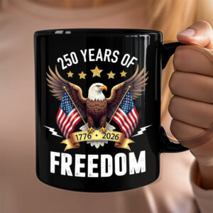Alternative view of America Eagles 250 Years Of Freedom Black Mug LM32 895211