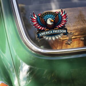 Alternative view of America Freedom Celebrate 250th Anniversary USA Flag Car Window Decal Sticker CH07 896866