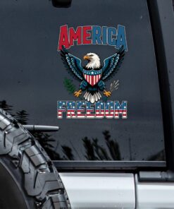 America Freedom USA Flag 250 Birthday Car Window Decal Sticker