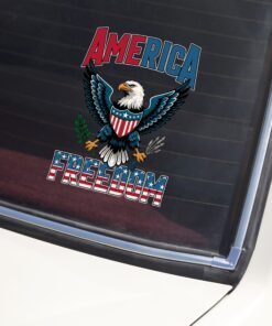 Alternative view of America Freedom USA Flag 250 Birthday Car Window Decal Sticker
