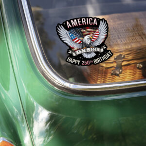 Alternative view of America Happy 250th Birthday Car Window Decal Sticker TH10 896357