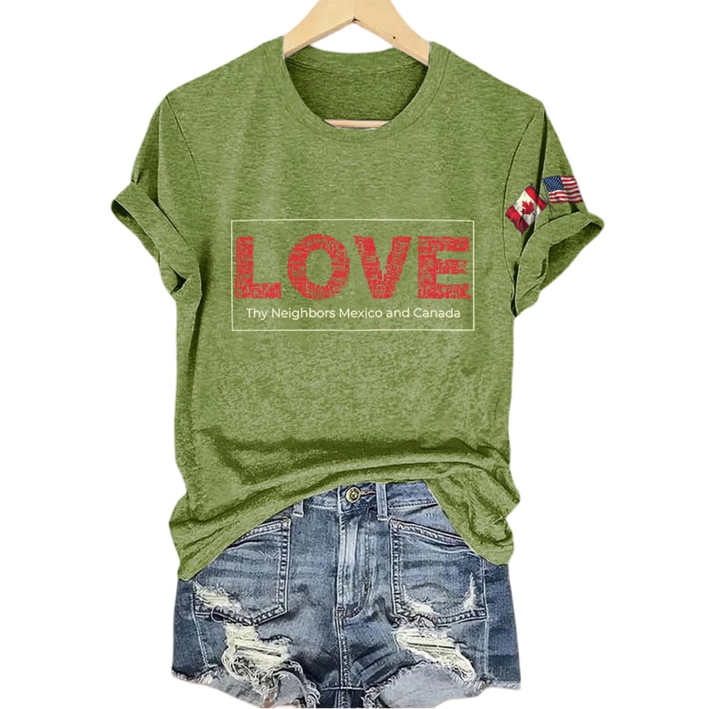America Loves Thy Neighbors Canada And Mexico Shirt - Image 5