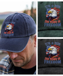 Alternative view of America Semiquincentennial 250 Years Of Freedom Washed Denim Baseball Cap
