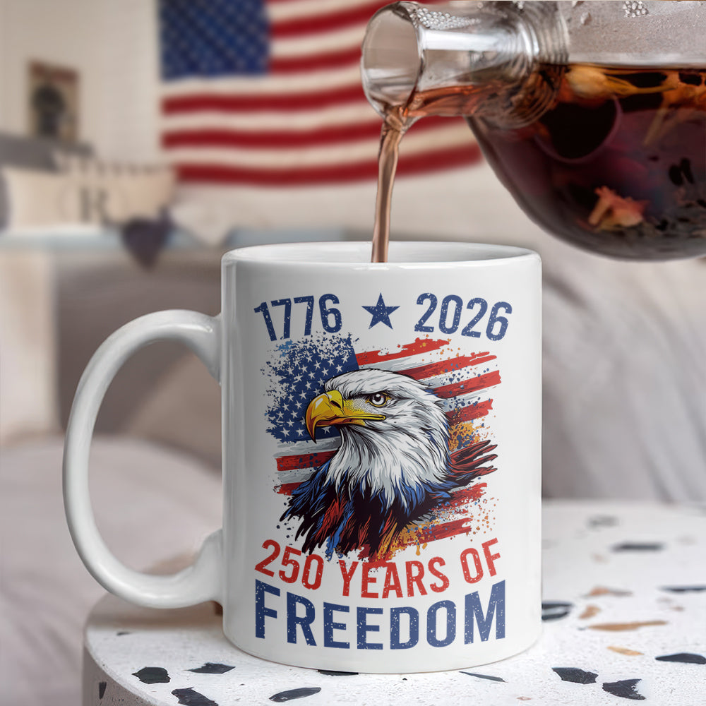 America Semiquincentennial 250 Years Of Freedom White Mug CH07 896702 - Image 5