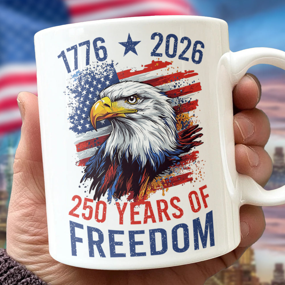 America Semiquincentennial 250 Years Of Freedom White Mug CH07 896702 - Image 4