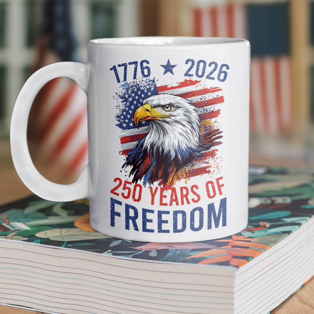 America Semiquincentennial 250 Years Of Freedom White Mug CH07 896702 - Image 3