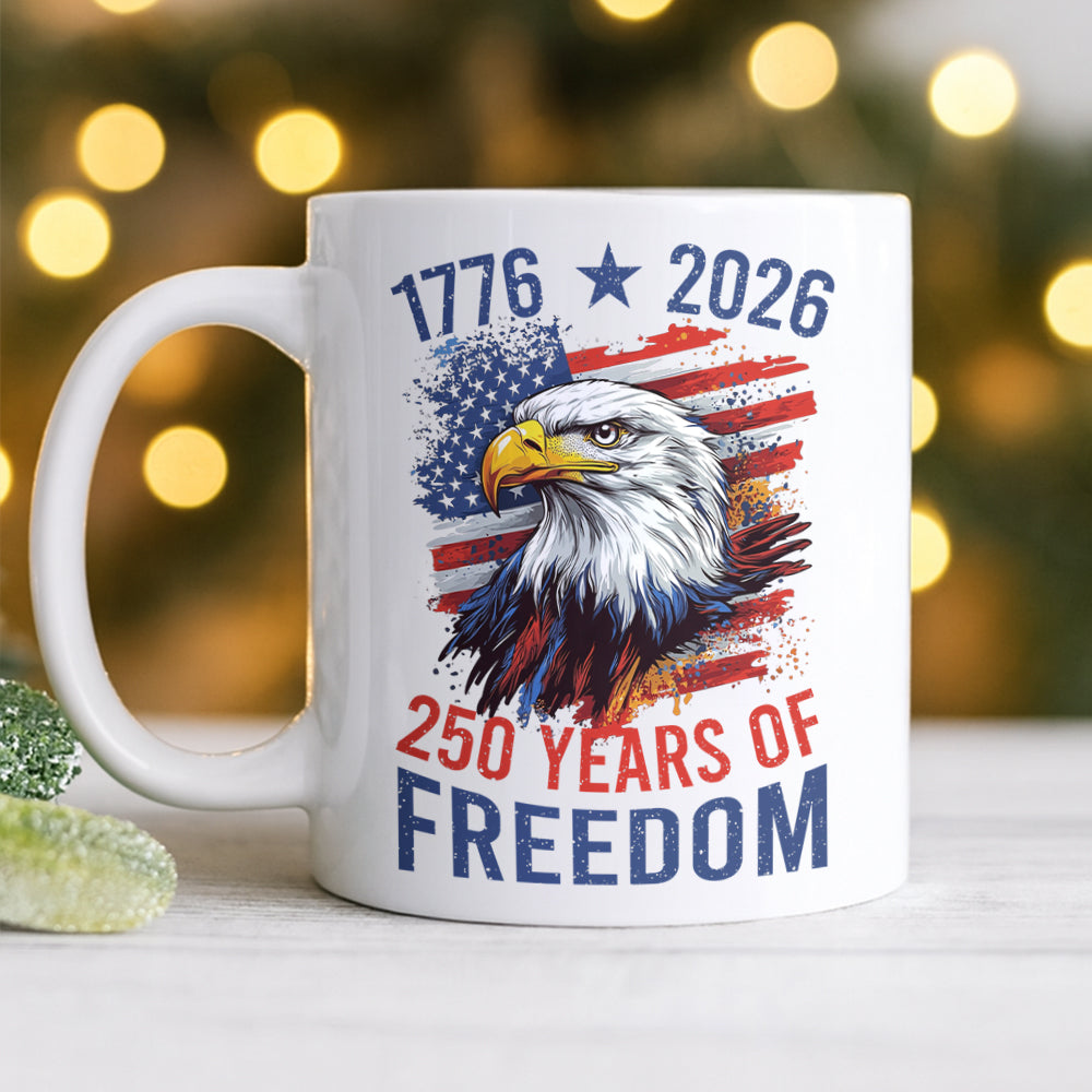America Semiquincentennial 250 Years Of Freedom White Mug CH07 896702 - Image 6