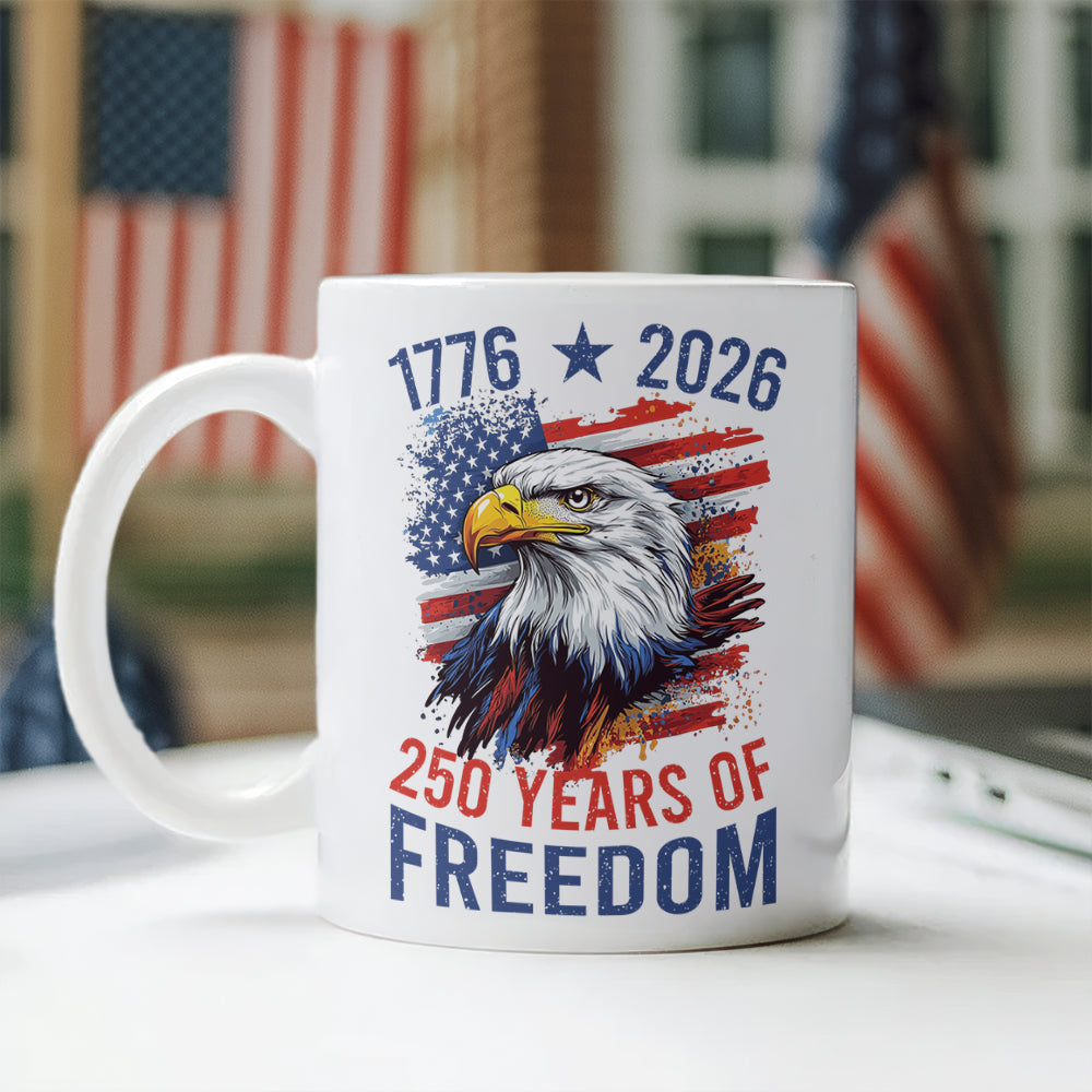 America Semiquincentennial 250 Years Of Freedom White Mug CH07 896702 - Image 8