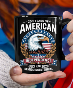American 250 Years Independence Eagle - July 4th 2026 Black Mug