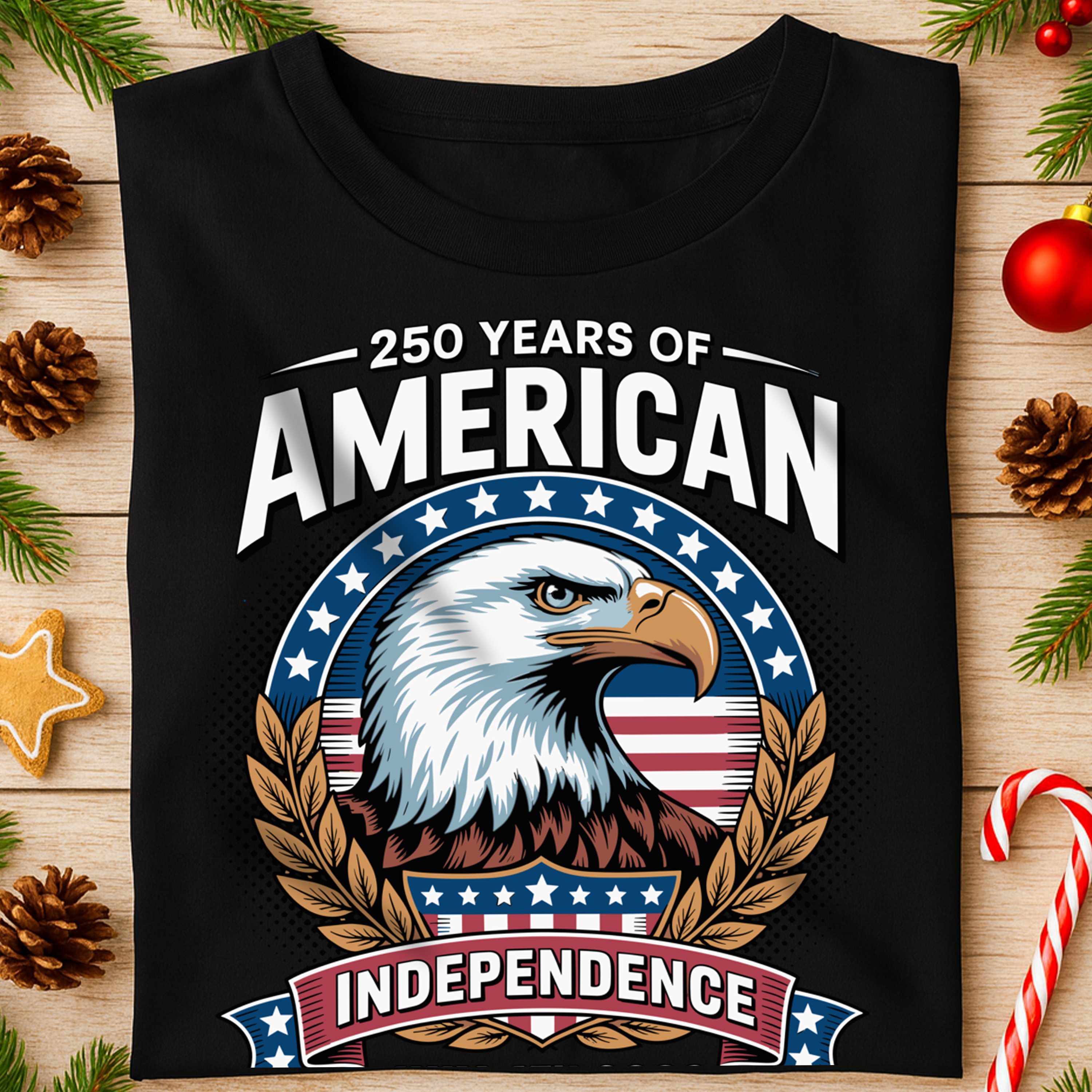 American 250 Years Independence Eagle - July 4th 2026 Dark Shirt LM32 895247 - Image 16