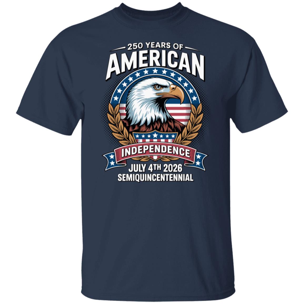American 250 Years Independence Eagle - July 4th 2026 Dark Shirt LM32 895247 - Image 7
