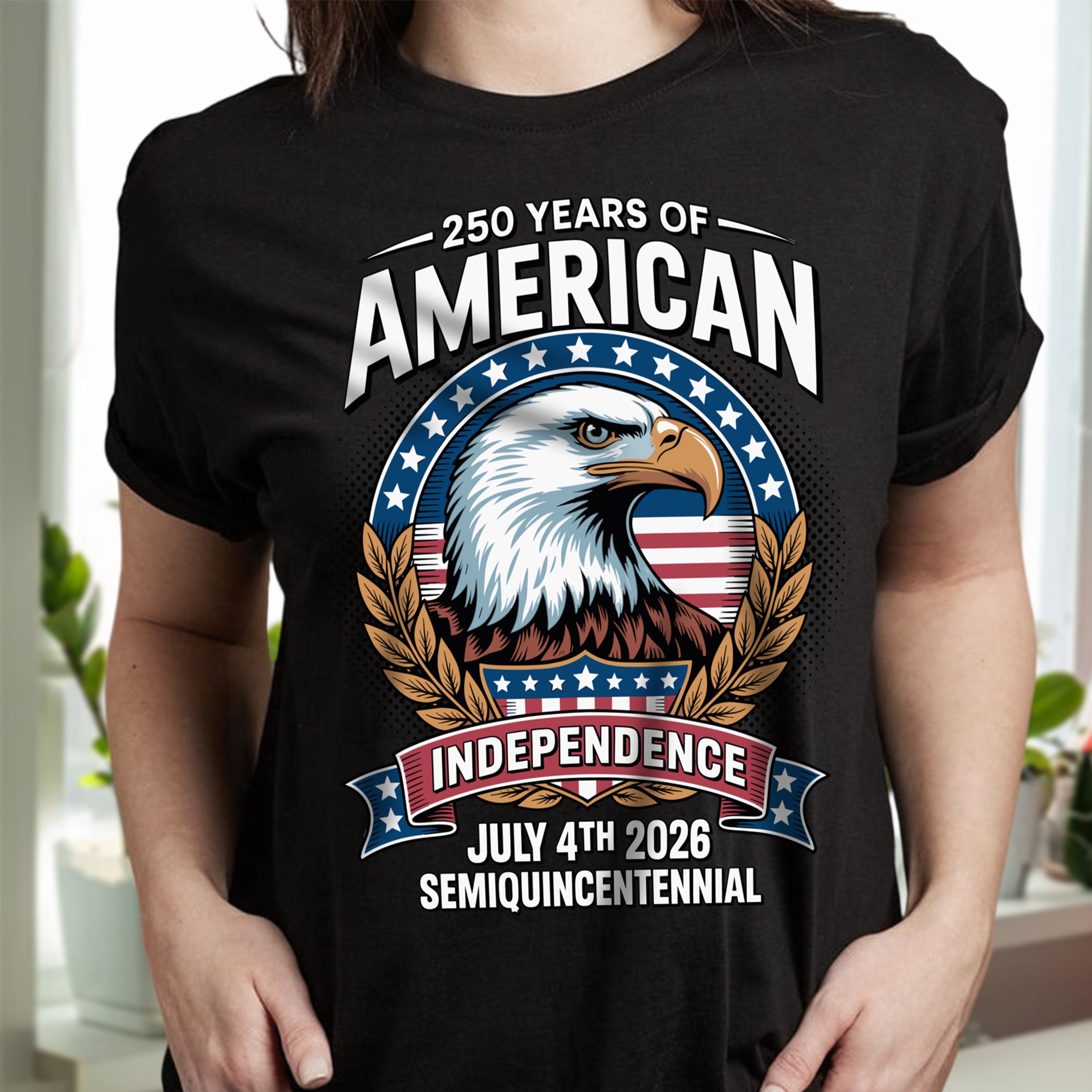 American 250 Years Independence Eagle - July 4th 2026 Dark Shirt LM32 895247 - Image 17
