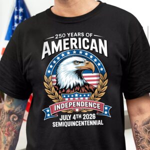 American 250 Years Independence Eagle - July 4th 2026 Dark Shirt LM32 895247