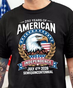 American 250 Years Independence Eagle - July 4th 2026 Dark Shirt