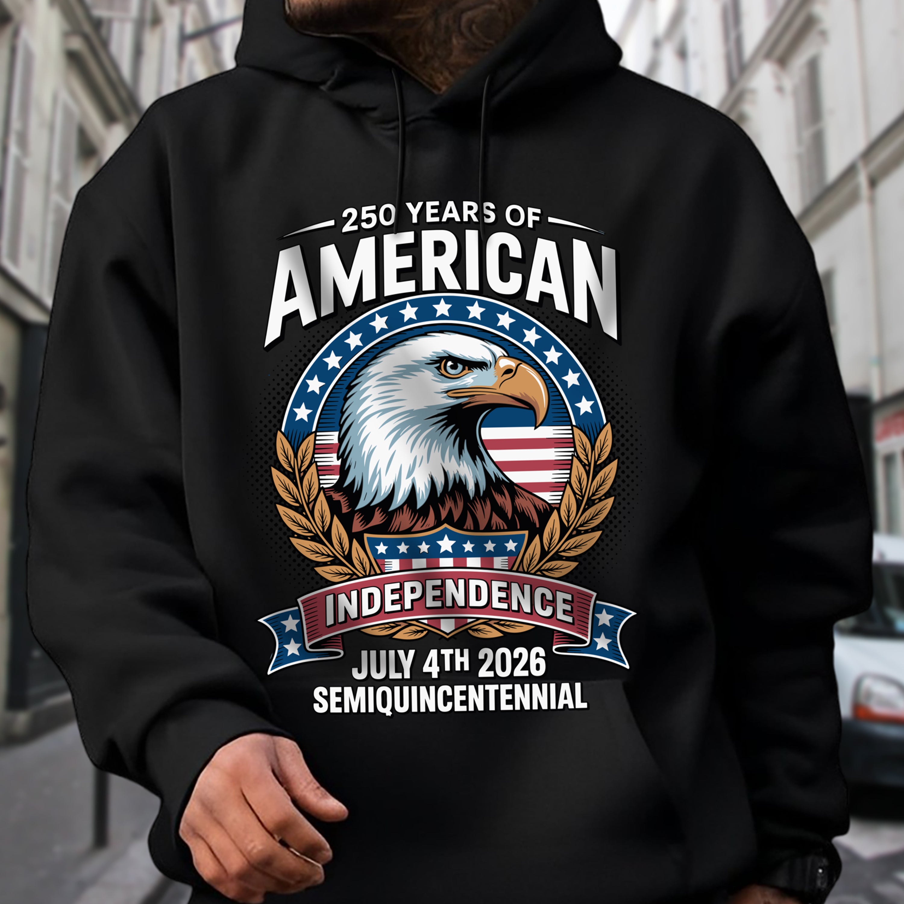 American 250 Years Independence Eagle - July 4th 2026 Dark Shirt LM32 895247 - Image 14