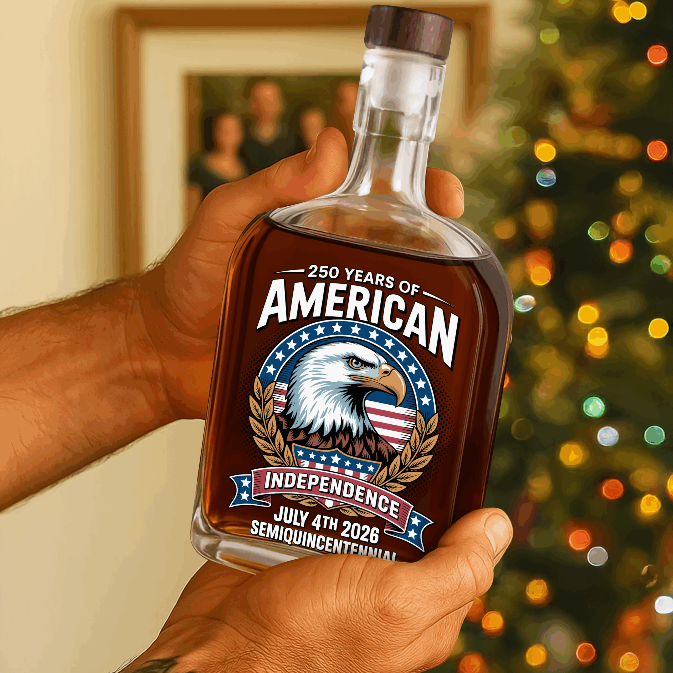 American 250 Years Independence Eagle - July 4th 2026 Whiskey Bottle LM32 895251 - Image 4