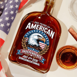 Alternative view of American 250 Years Independence Eagle - July 4th 2026 Whiskey Bottle LM32 895251